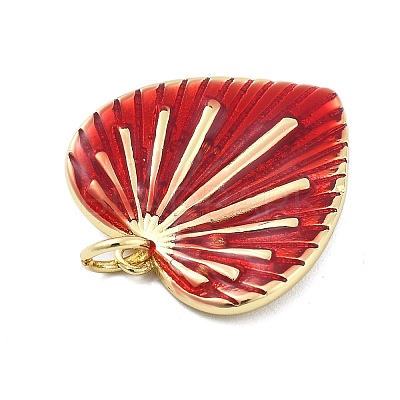 Brass Enamel Pendants KK-H206-11G-02-1