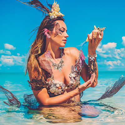 Natural Shell & Starfish Beach Jewelry Set SJEW-PH0001-14-1