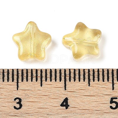Transparent Spray Painted Frosted Glass Beads GLAA-NH0003-01D-1