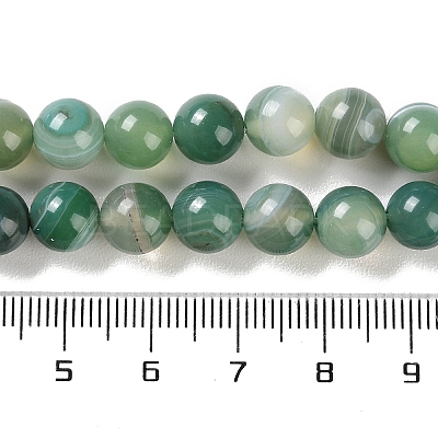 Natural Striped Agate/Banded Agate Beads Strands X-G-Z060-A01-B01-1