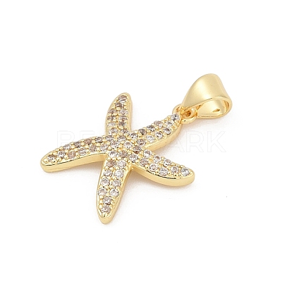 Brass Micro Pave Cubic Zirconia Pendants KK-D317-072G-1