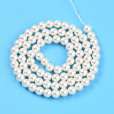 Baking Paint Pearlized Glass Pearl Bead Strands HY-N002-5mm-A11-1