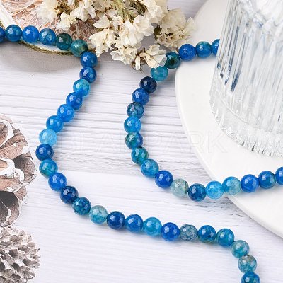 Natural Agate Bead Strands X-G-K166-07F-8mm-06-1