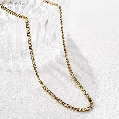 Ion Plating(IP) 304 Stainless Steel Necklace STAS-J023-03G-1