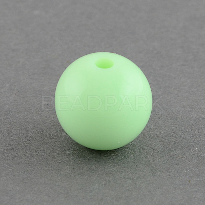 Solid Chunky Bubblegum Acrylic Ball Beads SACR-R835-6mm-02-1