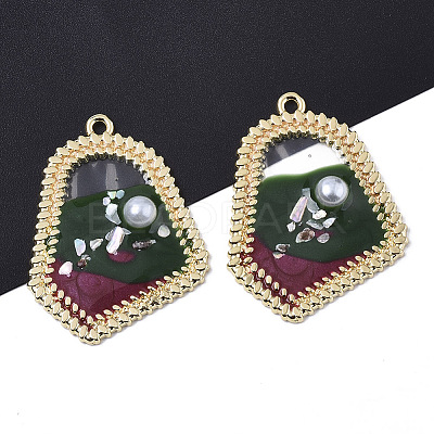 Epoxy Resin Pendants RESI-S381-08C-1