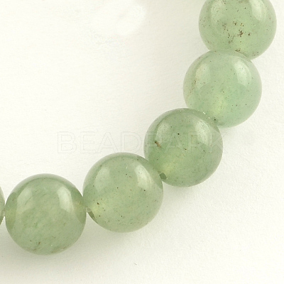 Natural Gemstone Green Aventurine Round Bead Strands X-G-R265-4mm-1