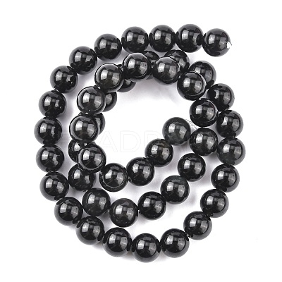 Natural Obsidian Bead Strands X-G-R173-8mm-02-1