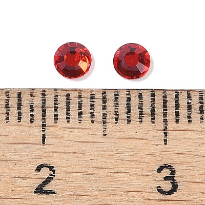 Light Siam Faceted Glass Flat Back Rhinestone for Garment X-RGLA-C002-SS12-227-1