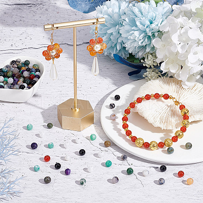 220Pcs 11 Styles Natural Gemstone Beads G-AR0004-95-1