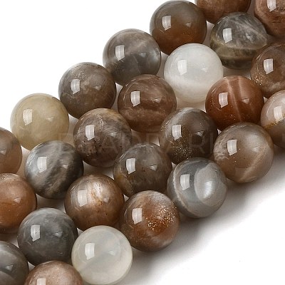 Natural Multi-Moonstone Beads Strands G-J157-10mm-01-1