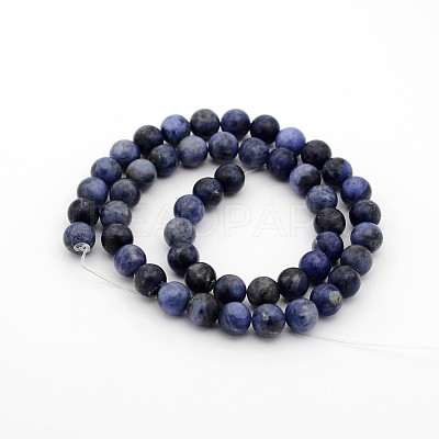 Sodalite Round Bead Strands G-P070-46-8mm-1