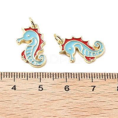Brass Enamel Pendants KK-L237-027G-04-1