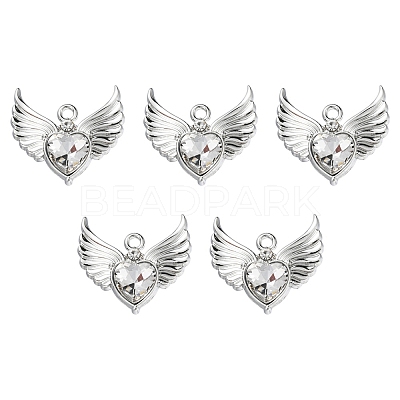 Rack Plating Alloy Glass Pendants FIND-YW0001-85C-1