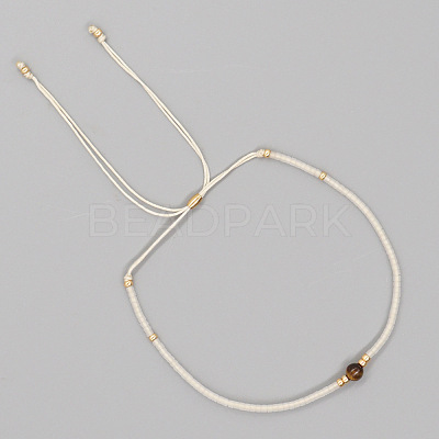 Adjustable Glass Seed Bead Slider Bracelets for Women VT9382-30-1