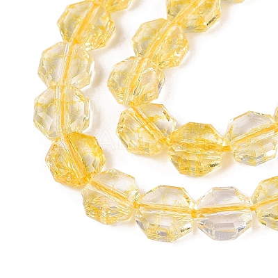 Transparent Crackle Glass Beads Strands GLAA-Q108-03A-02-1