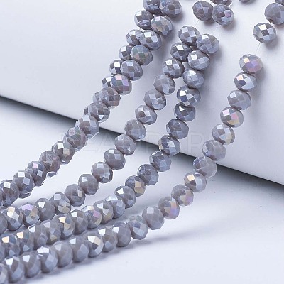 Electroplate Glass Beads Strands EGLA-A034-P2mm-B17-1