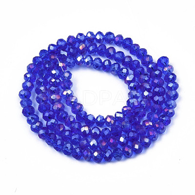 Electroplate Glass Beads Strands EGLA-A034-T4mm-B27-1