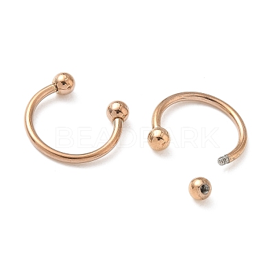 303 Stainless Steel Circular/Horseshoe Barbell Nose Rings WG86D19-23-1