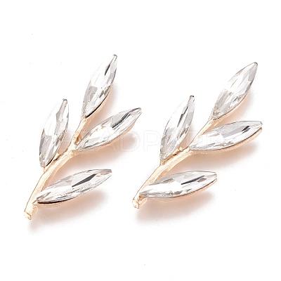 Alloy Glass Rhinestone Cabochons PALLOY-P183-01KCG-1