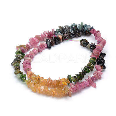 Natural Multicolor Tourmaline Beads Strands X-G-P332-73A-1