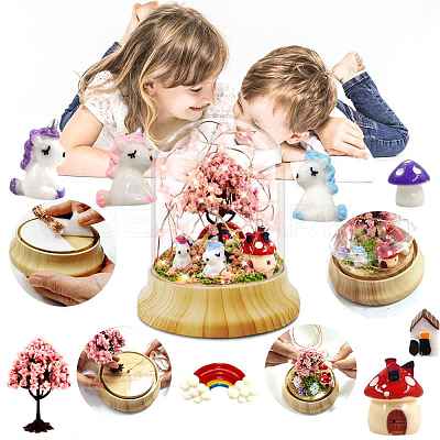 LED ABS & Wood Unicorn Night Light Craft Kits for Kids UNIC-PW0001-110-1