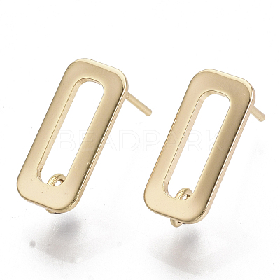 Brass Stud Earring Findings KK-T056-10G-NF-1