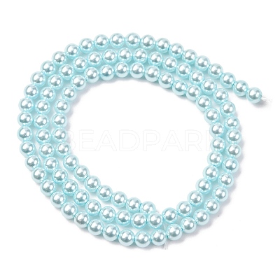 Electroplated Shell Pearl Beads Strands BSHE-G041-4mm-03-1
