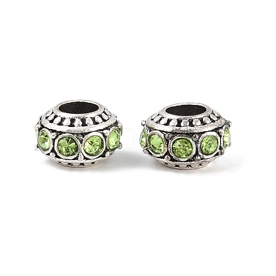 Alloy Rhinestone European Beads MPDL-R036-01F-1