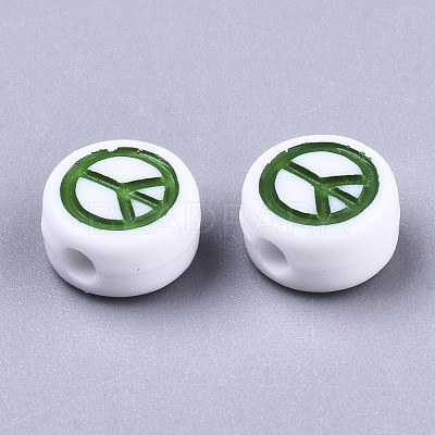 Opaque Acrylic Beads X-MACR-N008-35-1