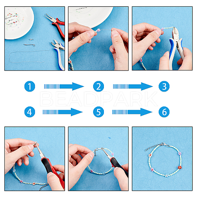 DIY Stretch Bracelets Making Kits DIY-NB0004-41-1