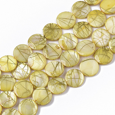 Drawbench Freshwater Shell Beads Strands SHEL-T014-012G-1