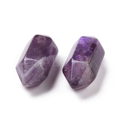 Natural Amethyst Double Terminal Pointed Pendants G-C007-02A-08-1
