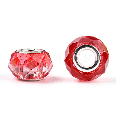Transparent Resin European Beads RPDL-T003-08H-1