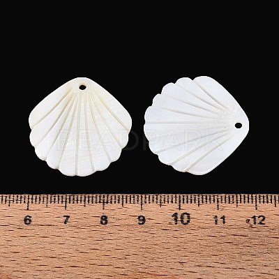 Carved Natural Freshwater Shell Pendants SHEL-T020-62B-1