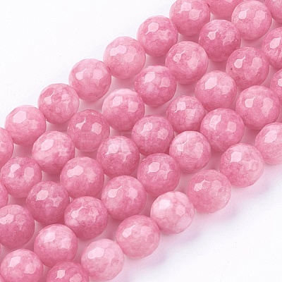 Natural White Jade Bead Strands G-R166-8mm-25-1