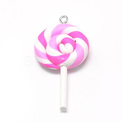 Handmade Polymer Clay Big Pendants CLAY-Q240-007E-1