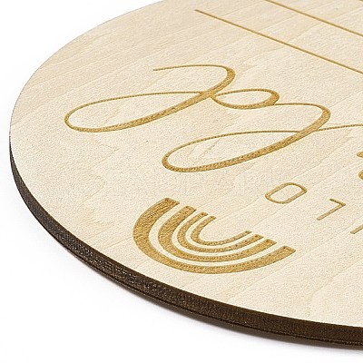 Wooden Hello World Baby Photo Props WOOD-D023-07-1