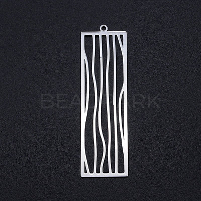 Tarnish Resistant 201 Stainless Steel Big Filigree Pendants STAS-T049-T701-1-1