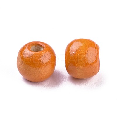 Dyed Natural Wood Beads WOOD-Q006-10mm-09-LF-1