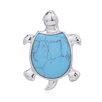 Synthetic Turquoise Pendants KK-XCP0002-15-1