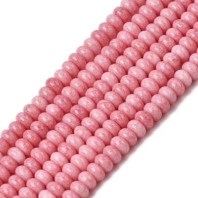 Cracked Opaque Glass Beads Strand GLAA-D306-A01-1