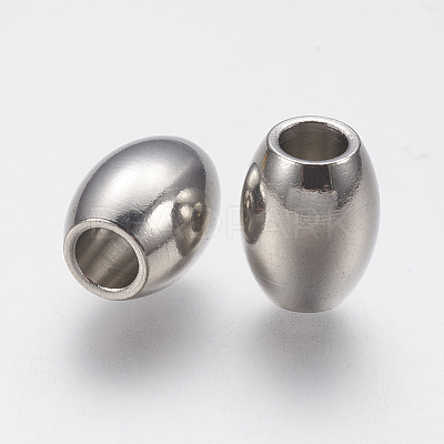 Tarnish Resistant 201 Stainless Steel European Beads STAS-F141-09P-1