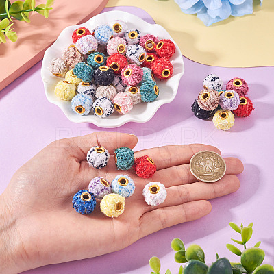 100Pcs Cloth Alloy European Beads FIND-TA0006-74-1