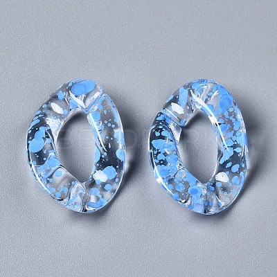 Transparent Spray Paint Acrylic Linking Rings TACR-Q276-001E-1