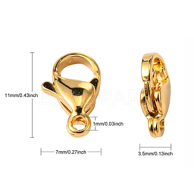 304 Stainless Steel Lobster Claw Clasps LS-STAS-R050-11x7mm-02-1