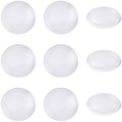 80Pcs Transparent Glass Cabochons GGLA-BBC0001-05-1
