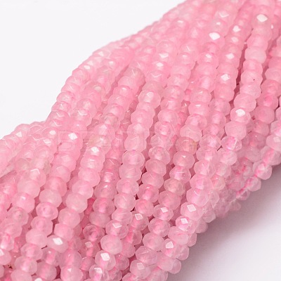 Dyed Natural Malaysia Jade Rondelle Beads Strands G-E316-2x4mm-32-1