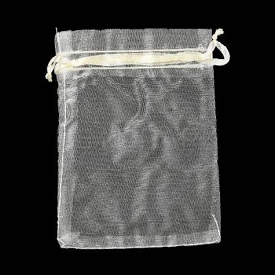 Rectangle Organza Drawstring Bags CON-PW0001-054C-18-1