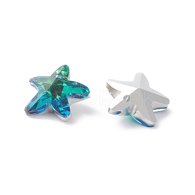 Electroplate Glass Charms X-GLAA-H101-B-04-1
